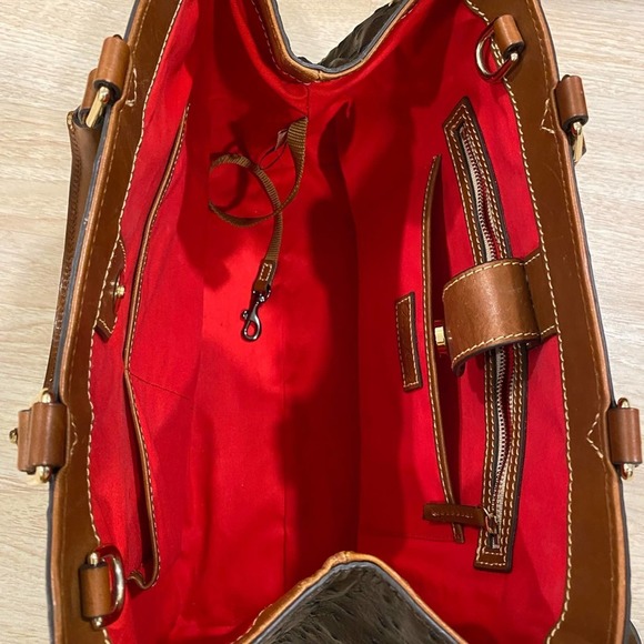 Dooney Bourke Exotic Leather Zippered Bag in Chocolate Brown - Picture 10 of 16